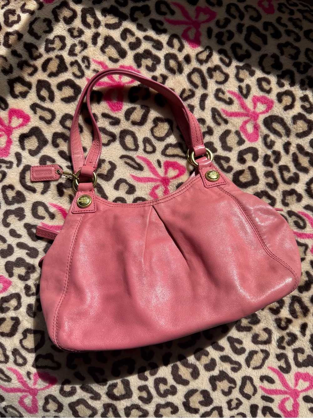 Coach Pink Leather Bag